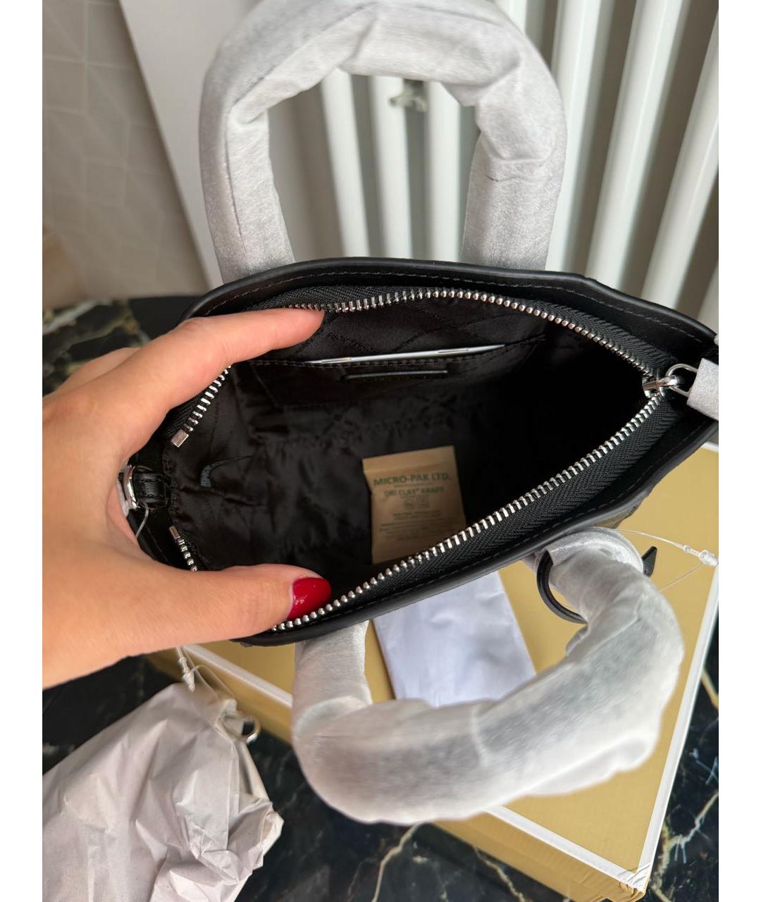 MICHAEL KORS Черная кожаная сумка через плечо, фото 4