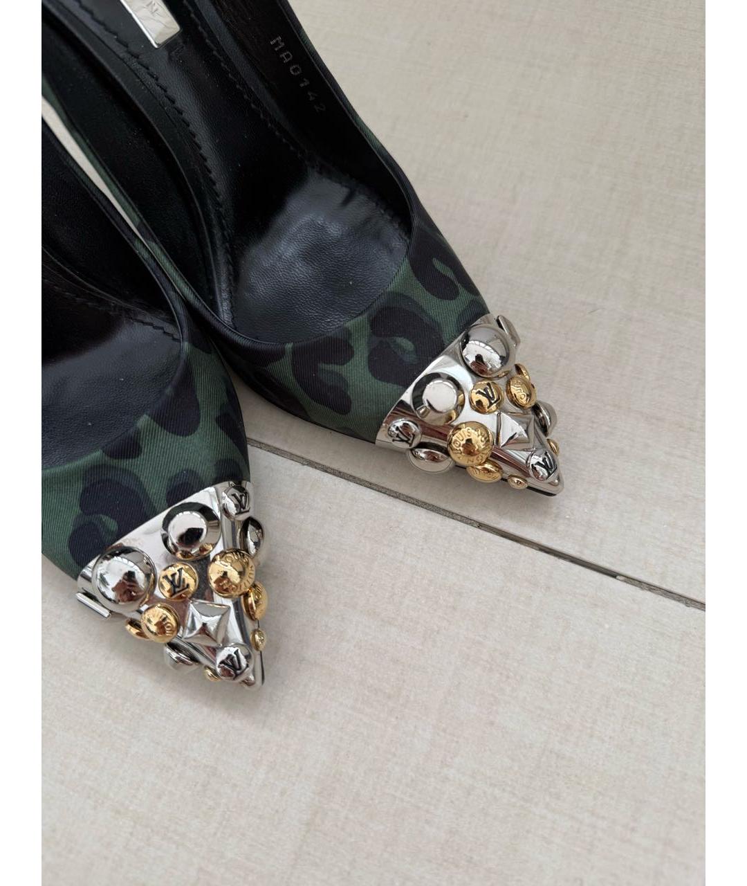 LOUIS VUITTON Хаки туфли, фото 7