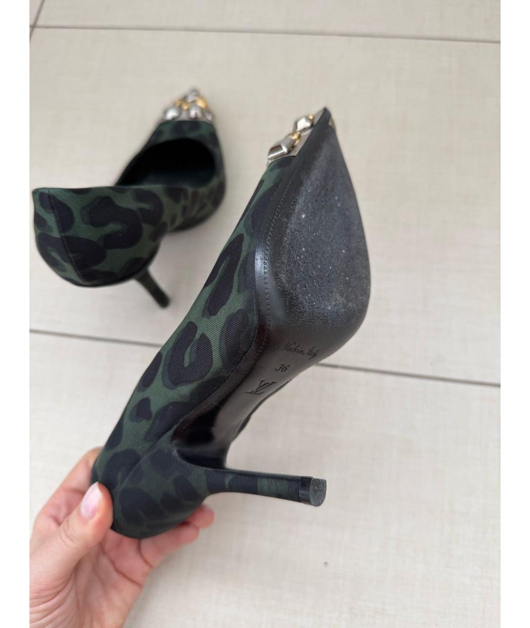 LOUIS VUITTON Хаки туфли, фото 5