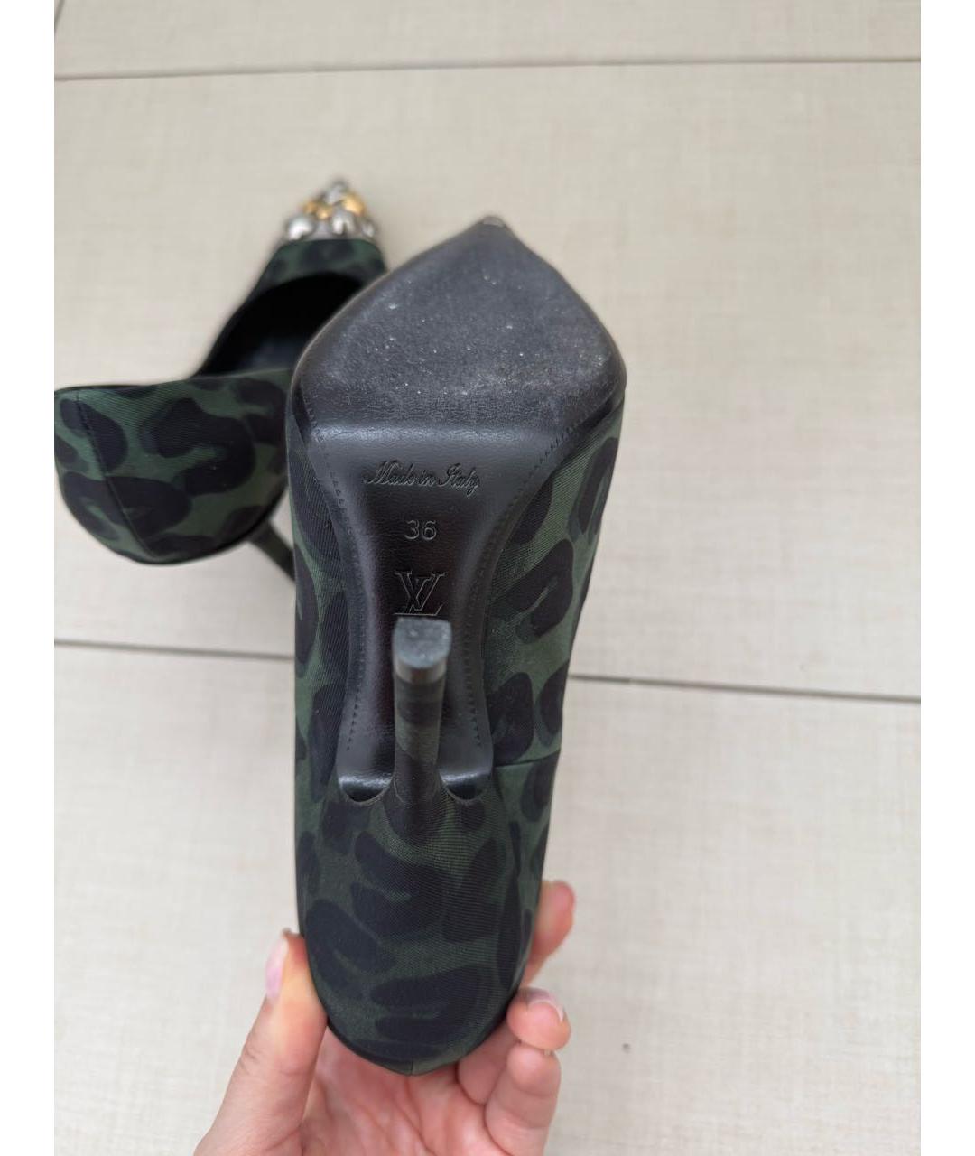 LOUIS VUITTON Хаки туфли, фото 6