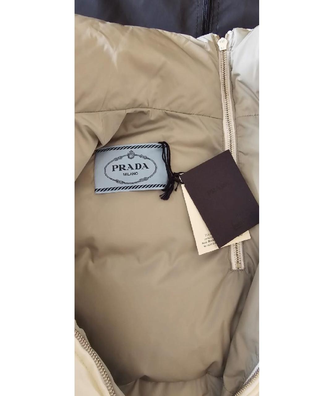 PRADA Белый полиэстеровый пуховик, фото 3