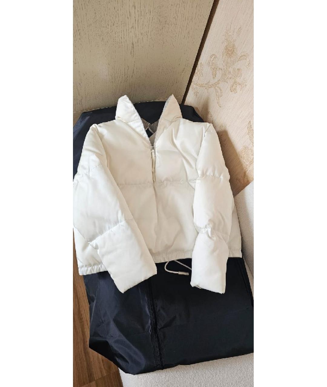 PRADA Белый полиэстеровый пуховик, фото 2