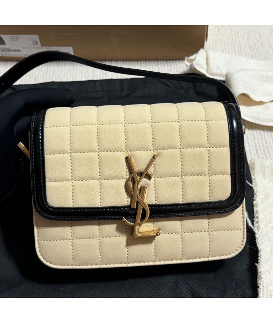SAINT LAURENT Бежевая сумка через плечо, фото 2