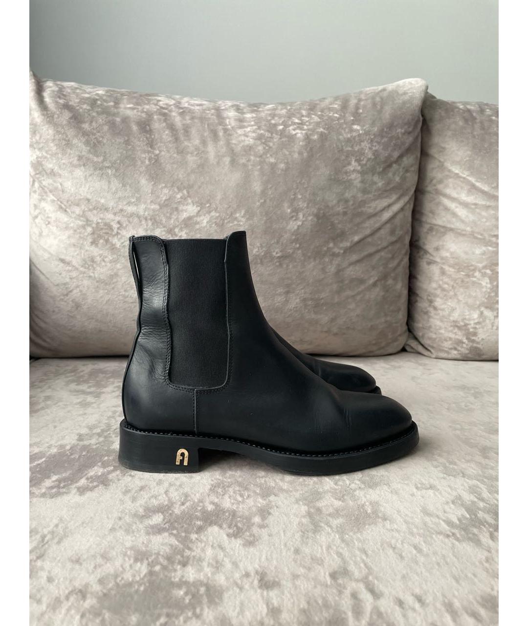 FURLA Черные кожаные ботинки, фото 7