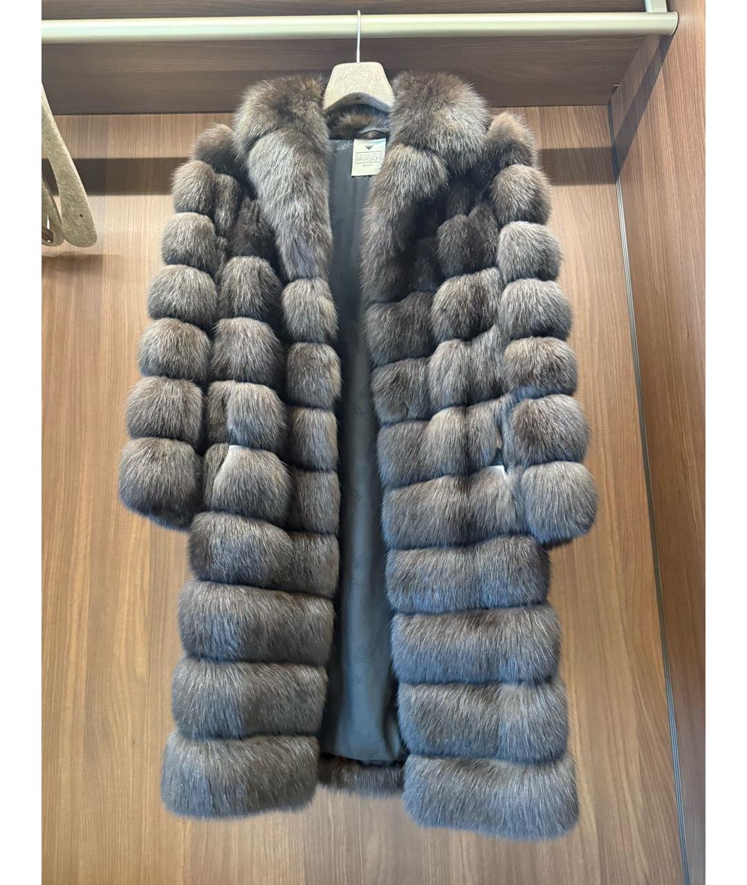 BRASCHI Коричневая меховая шуба, фото 8