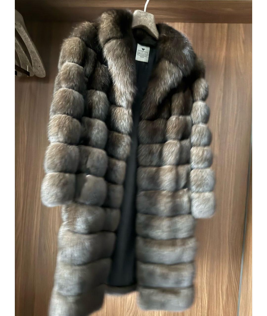 BRASCHI Коричневая меховая шуба, фото 5