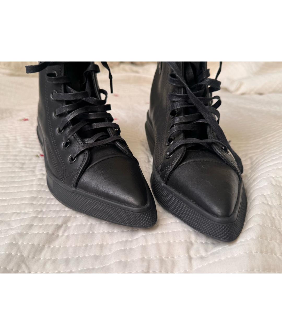 CONVERSE Черные кожаные полусапоги, фото 2