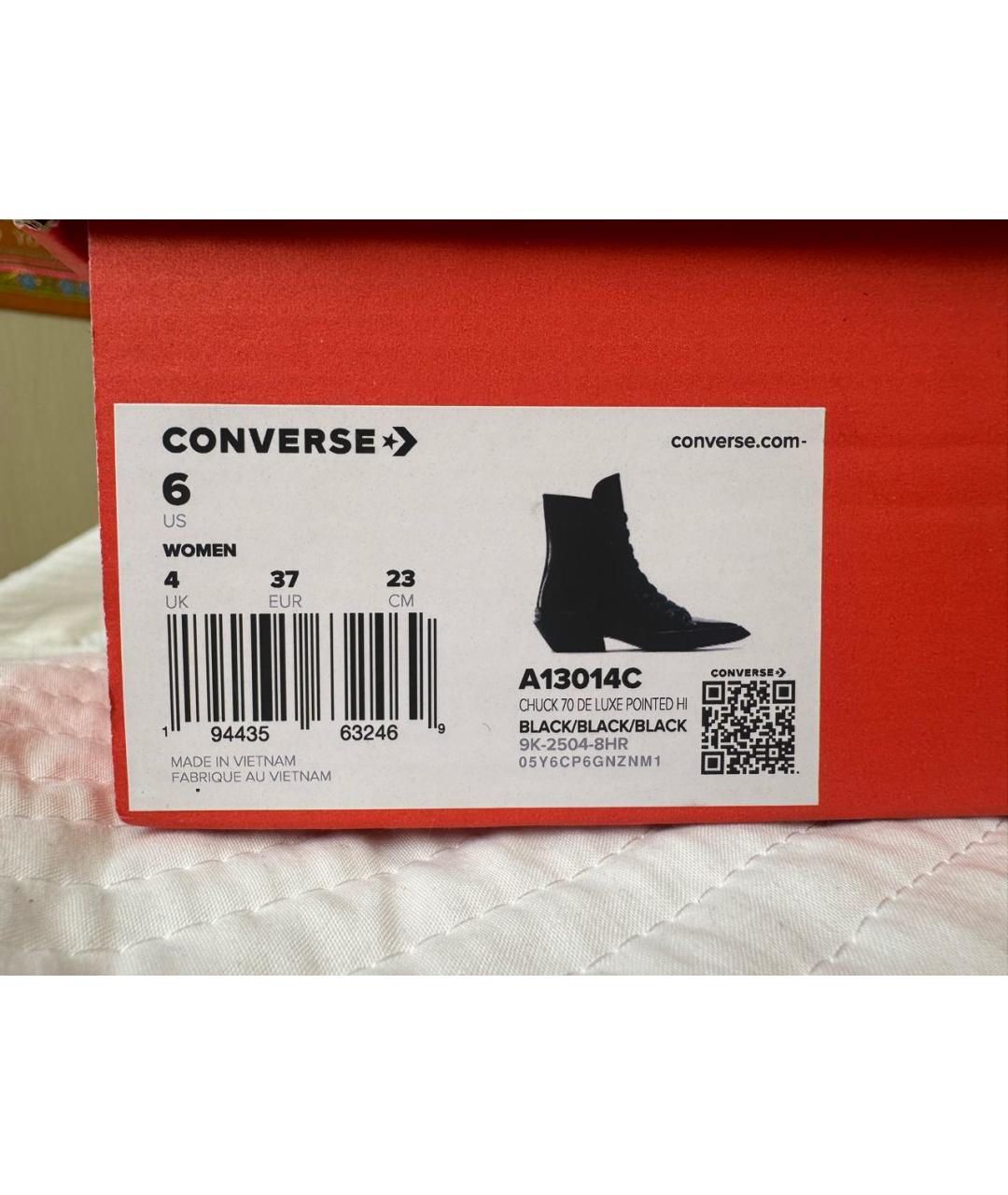 CONVERSE Черные кожаные полусапоги, фото 5