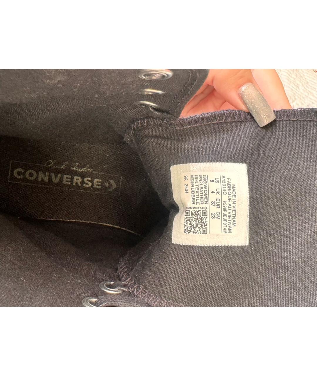 CONVERSE Черные кожаные полусапоги, фото 4