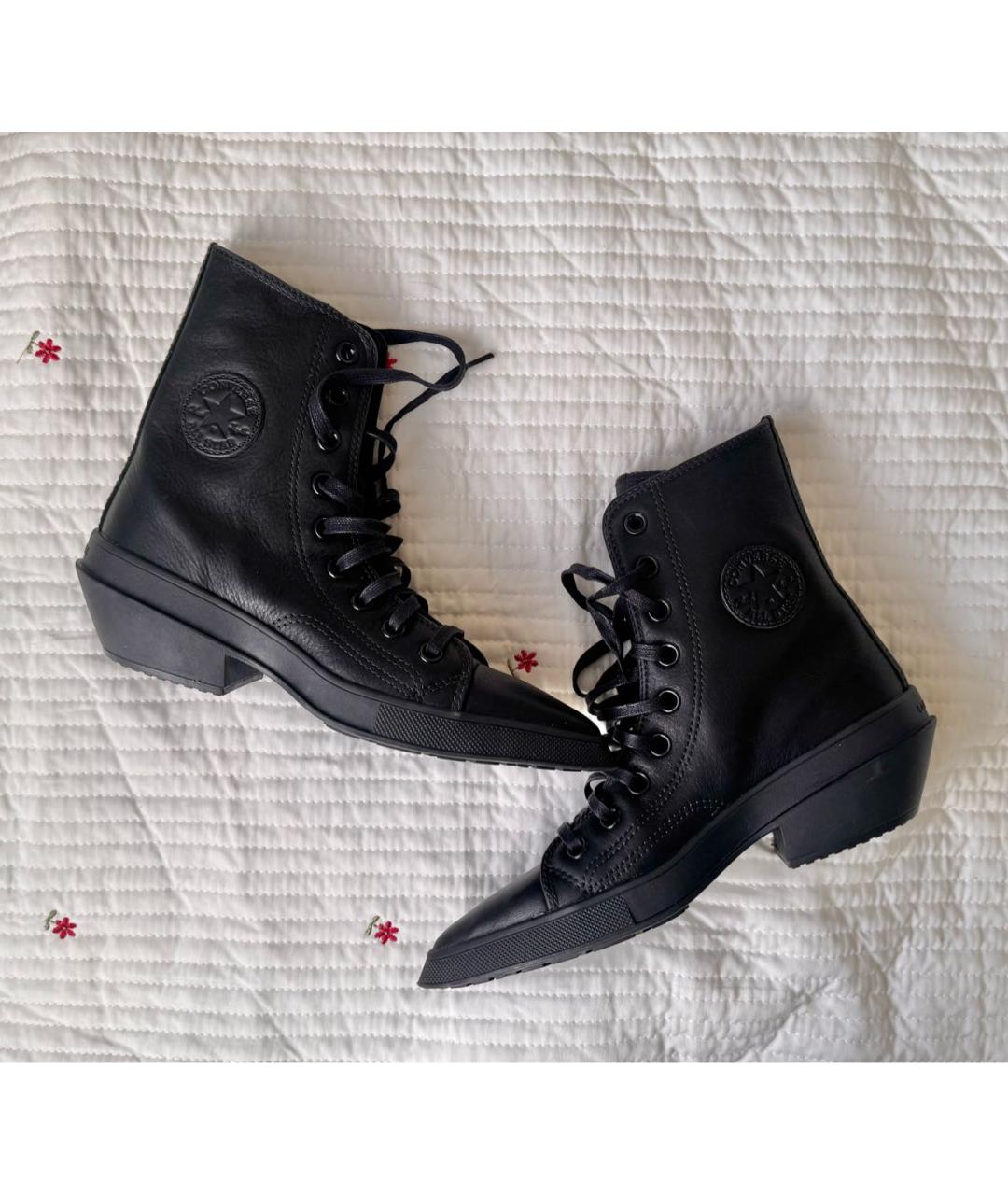 CONVERSE Черные кожаные полусапоги, фото 7