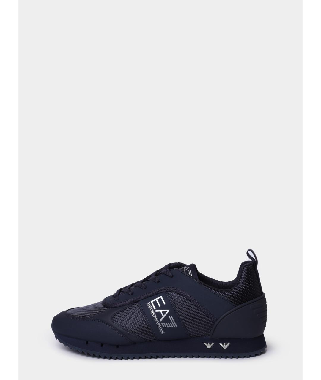 EA7 Темно-синие низкие кроссовки / кеды, фото 6