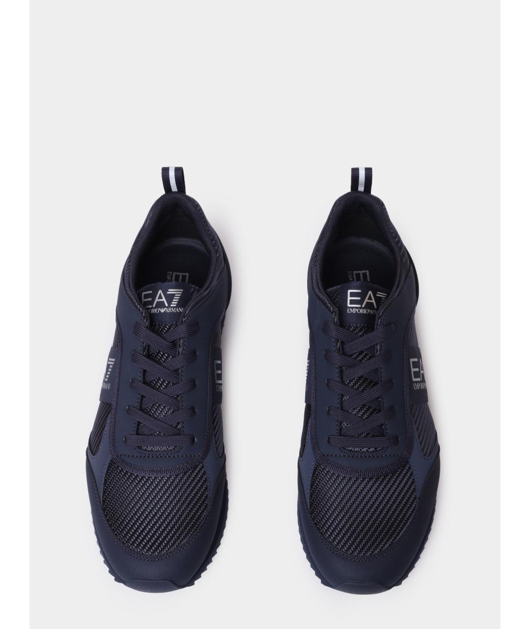 EA7 Темно-синие низкие кроссовки / кеды, фото 3