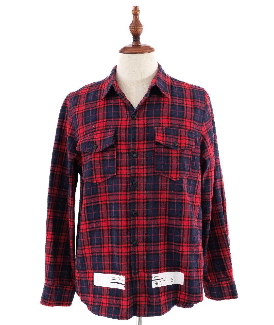 OFF-WHITE Красная хлопковая кэжуал рубашка, фото 5