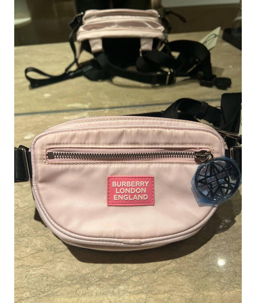 BURBERRY Розовая поясная сумка, фото 9