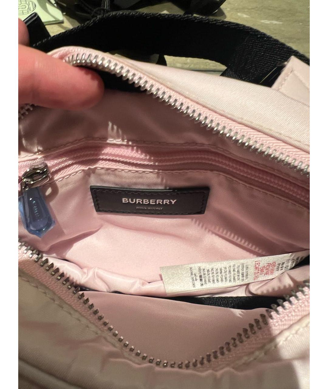 BURBERRY Розовая поясная сумка, фото 6