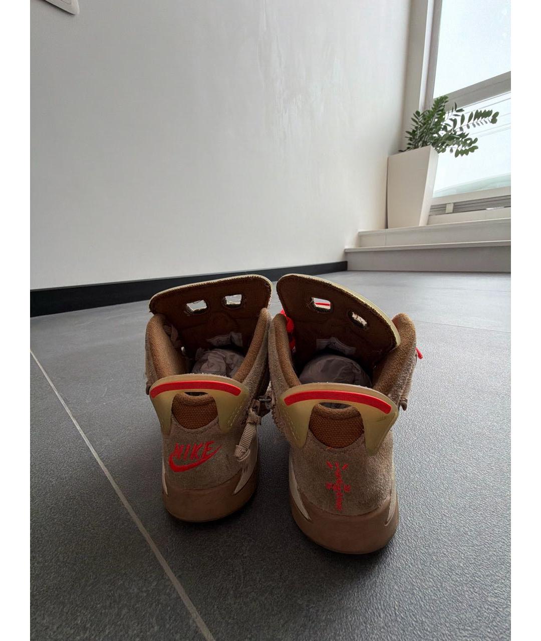 JORDAN Бежевые замшевые кеды, фото 4