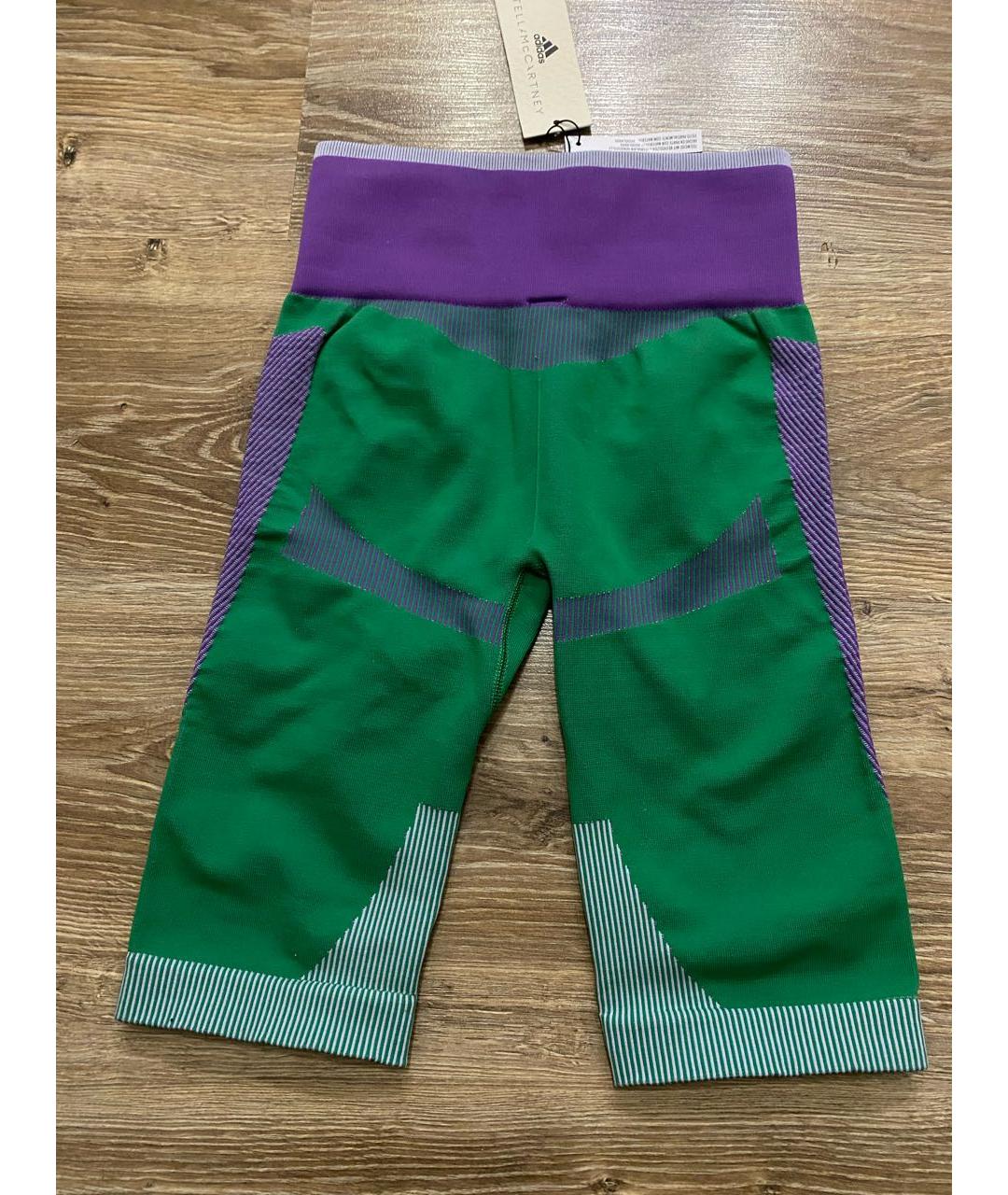 ADIDAS BY STELLA MCCARTNEY Зеленые полиэстеровые леггинсы и велосипедки, фото 6