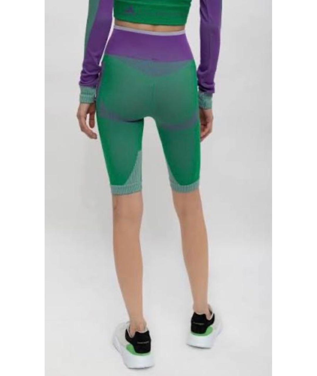 ADIDAS BY STELLA MCCARTNEY Зеленые полиэстеровые леггинсы и велосипедки, фото 3