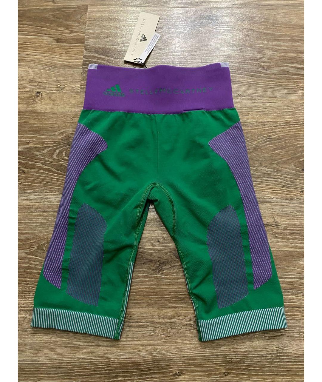 ADIDAS BY STELLA MCCARTNEY Зеленые полиэстеровые леггинсы и велосипедки, фото 4