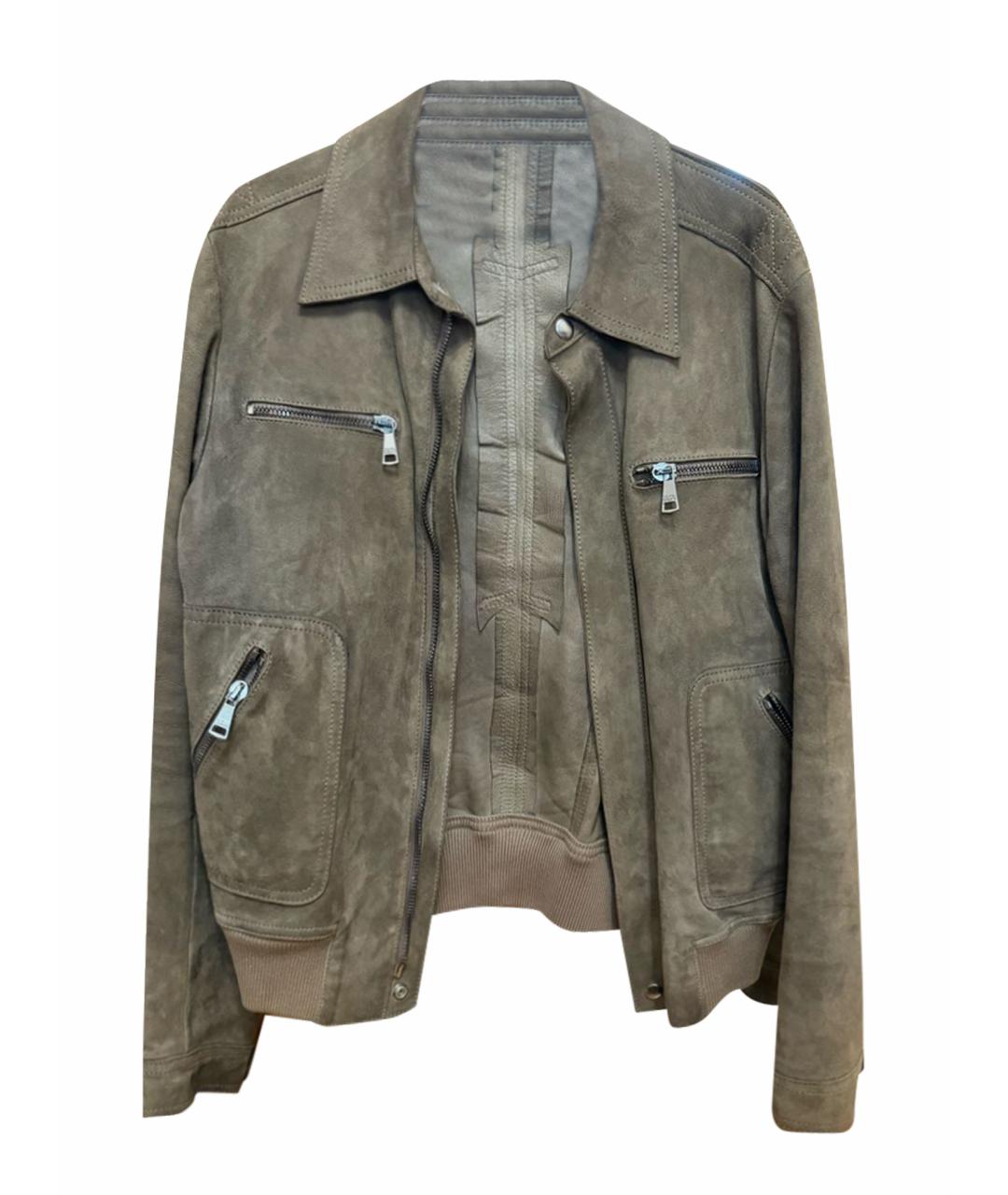 DOLCE&GABBANA Коричневая кожаная куртка, фото 6