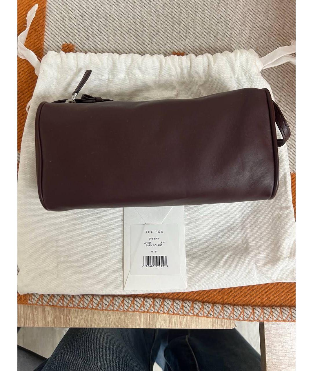 THE ROW Коричневая кожаная сумка с короткими ручками, фото 4