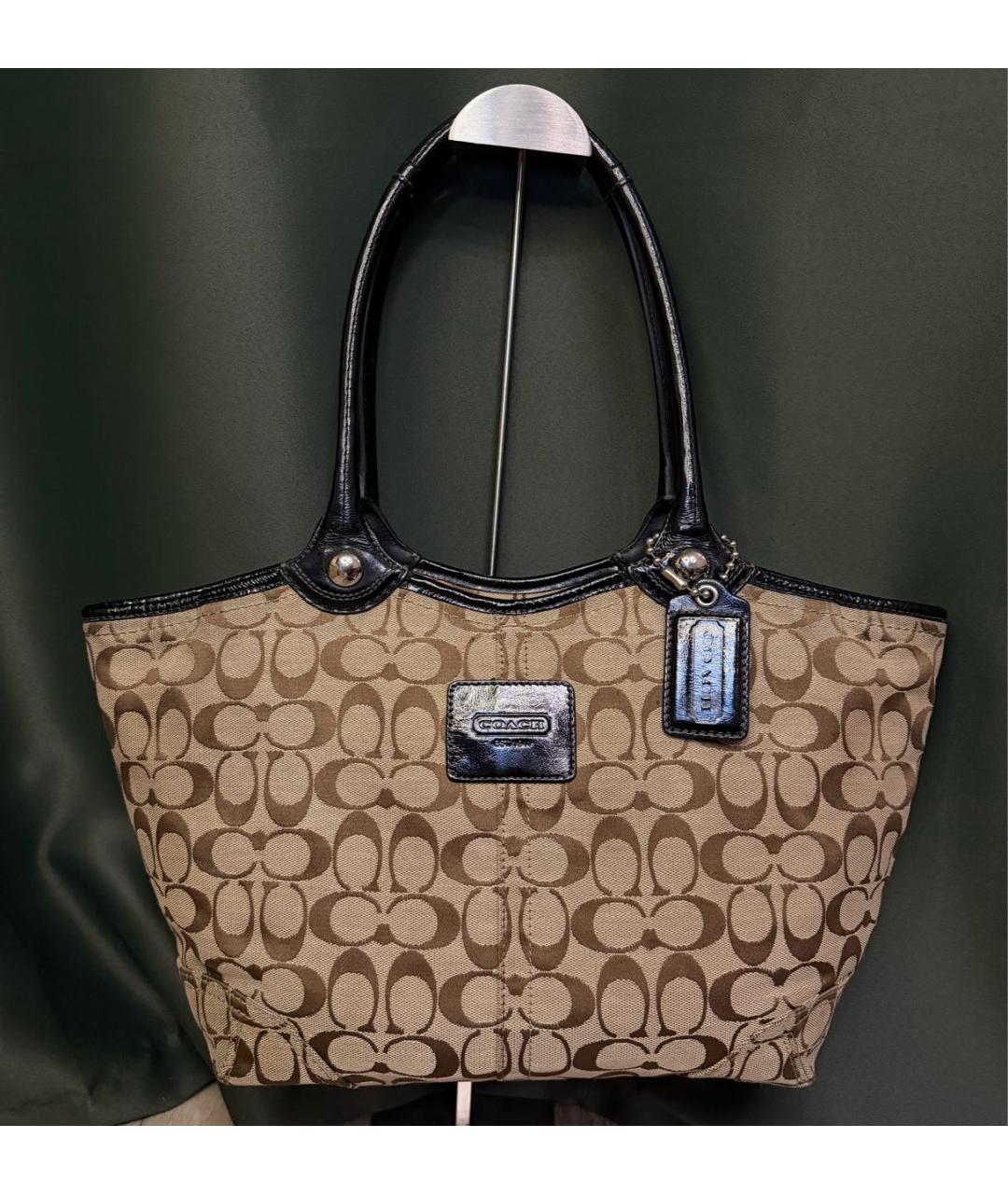 COACH Коричневая замшевая сумка тоут, фото 9