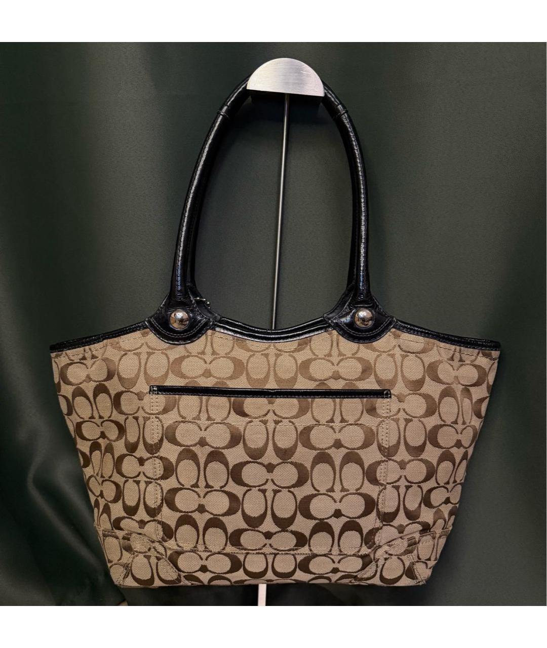 COACH Коричневая замшевая сумка тоут, фото 2