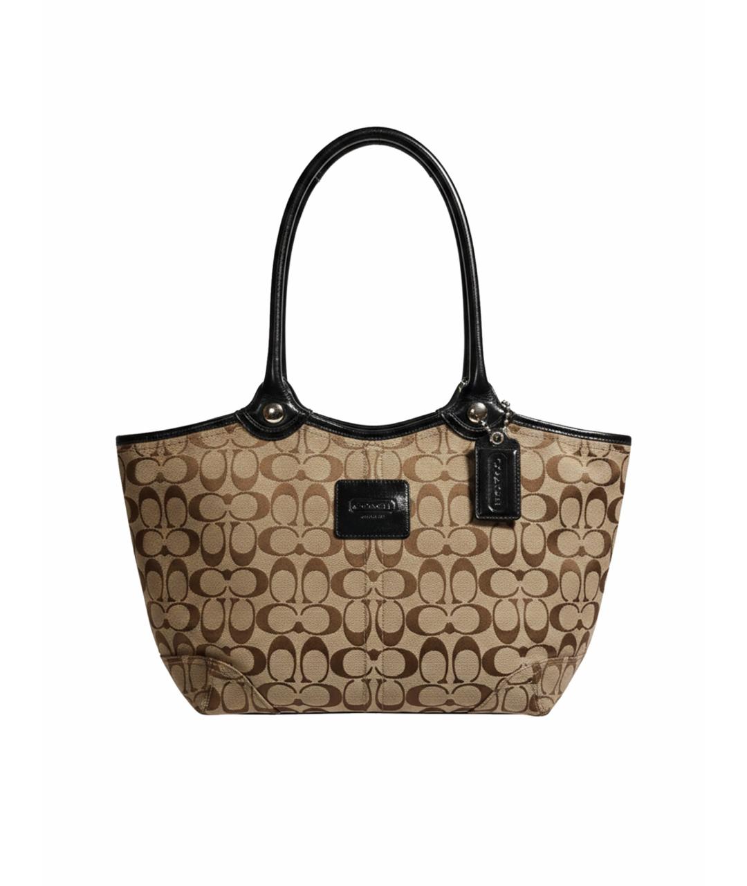 COACH Коричневая замшевая сумка тоут, фото 1