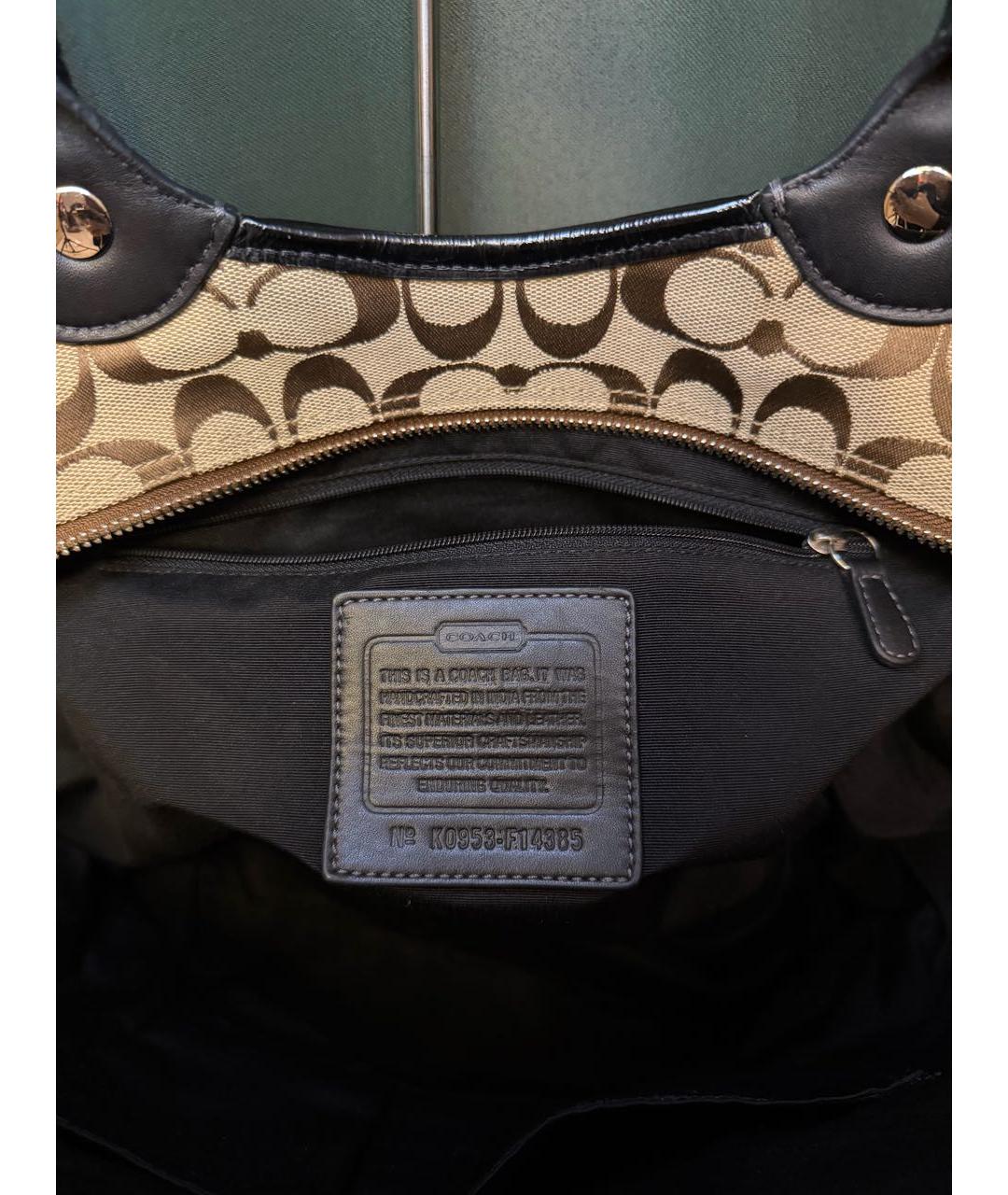 COACH Коричневая замшевая сумка тоут, фото 8