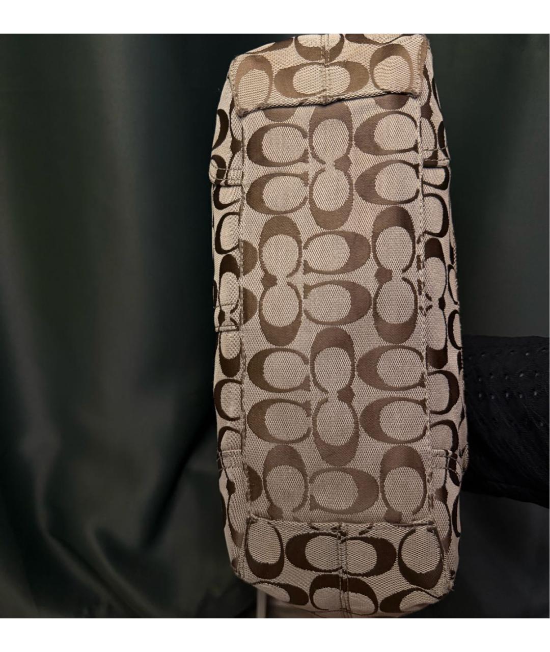 COACH Коричневая замшевая сумка тоут, фото 5