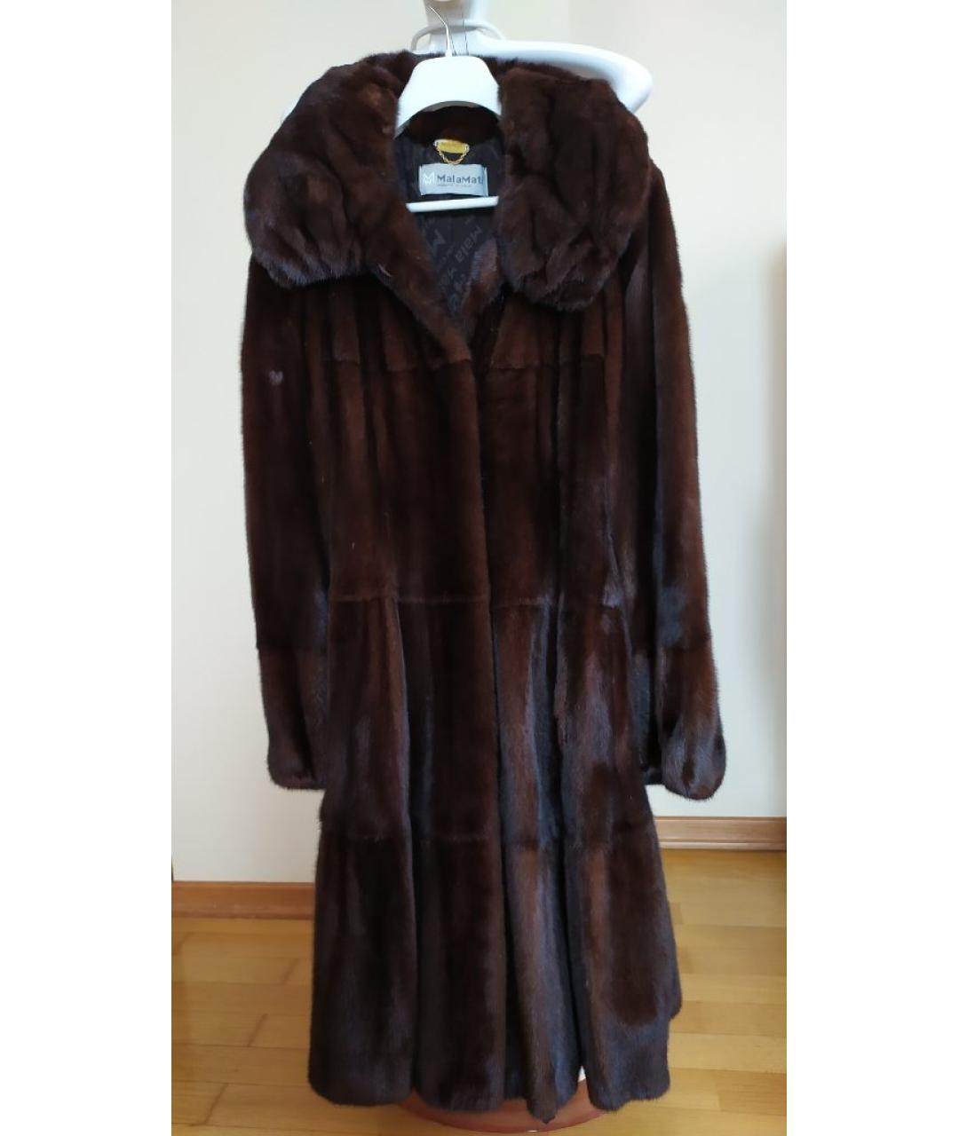MALA MATI Коричневая меховая шуба, фото 8