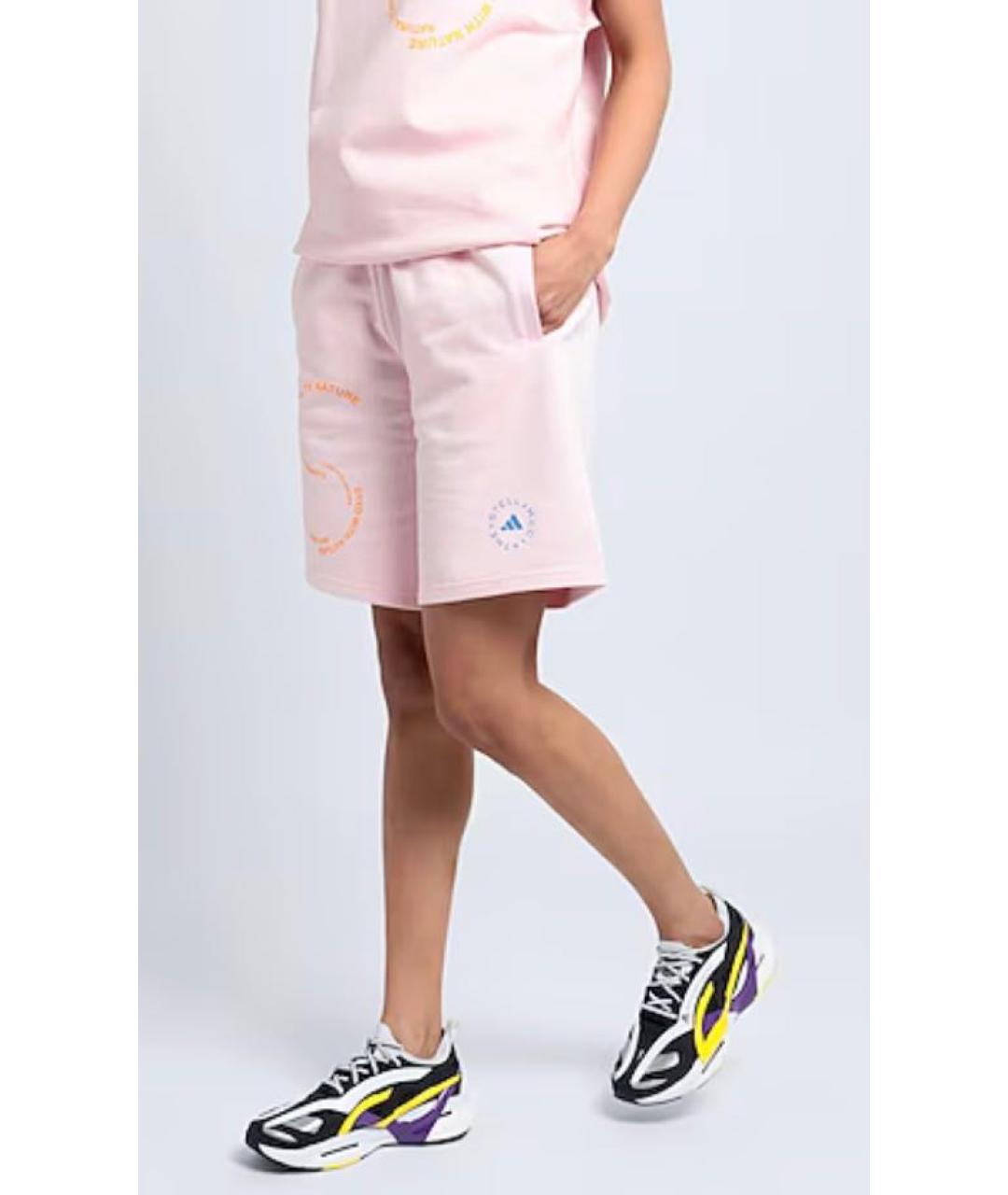 ADIDAS BY STELLA MCCARTNEY Розовые хлопковые шорты, фото 2