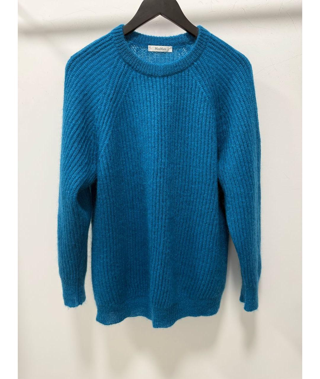 MAX MARA Бирюзовый шерстяной джемпер / свитер, фото 7