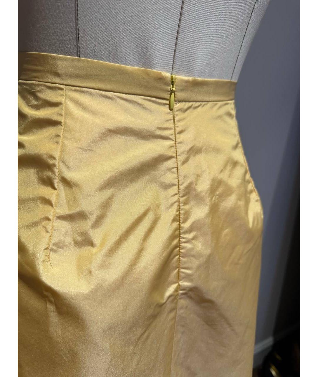 ALESSANDRA RICH Желтые шелковые шорты, фото 7