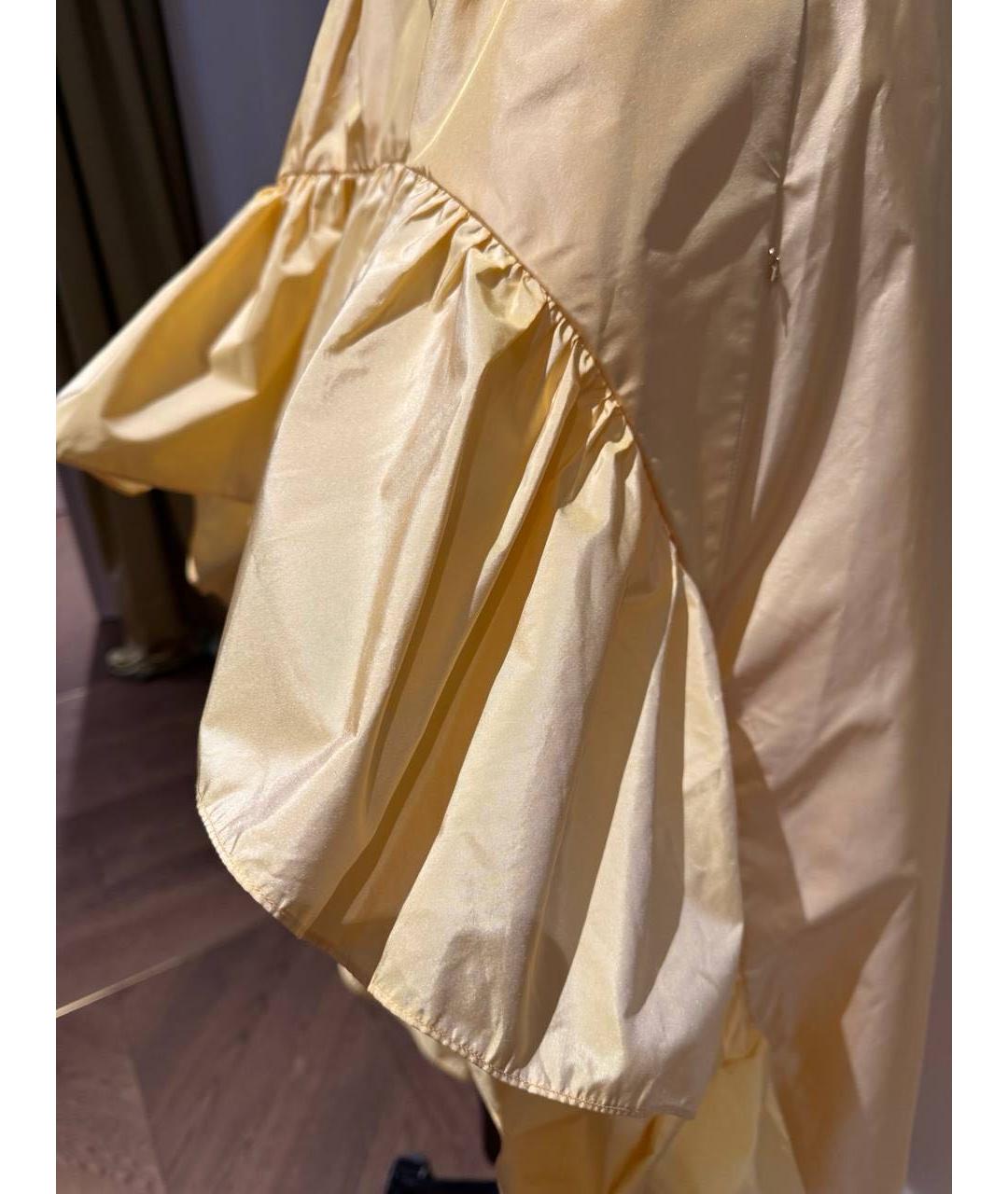 ALESSANDRA RICH Желтые шелковые шорты, фото 6