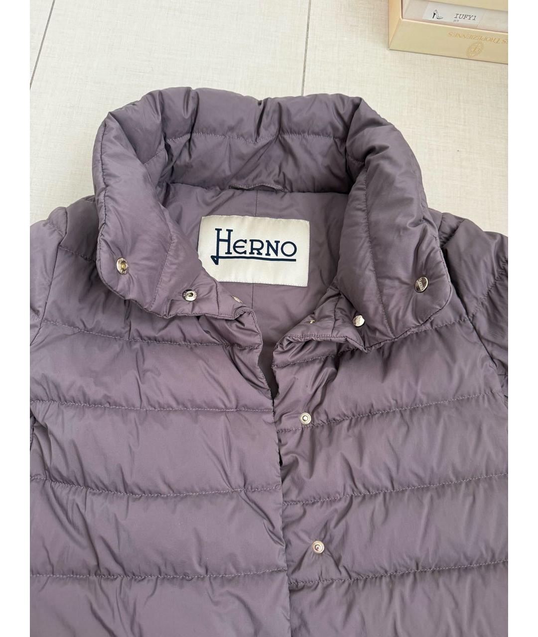HERNO Фиолетовый пуховик, фото 3