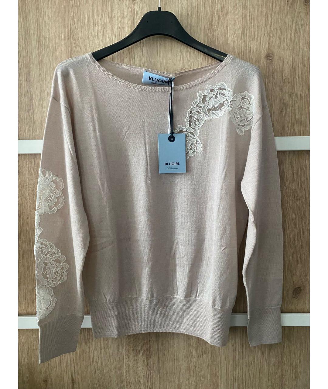 BLUGIRL Бежевый шерстяной джемпер / свитер, фото 8