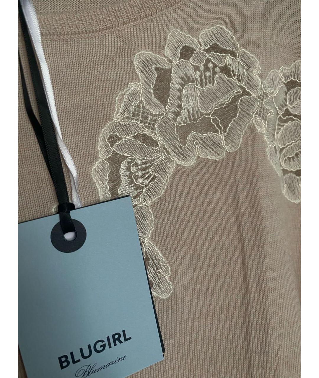 BLUGIRL Бежевый шерстяной джемпер / свитер, фото 6