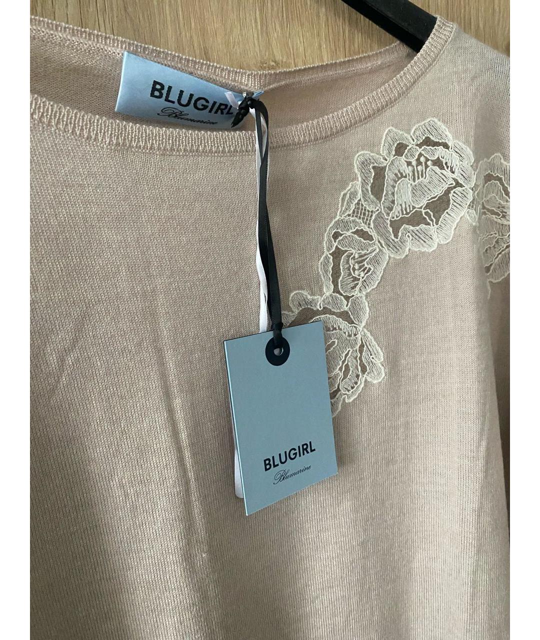 BLUGIRL Бежевый шерстяной джемпер / свитер, фото 4