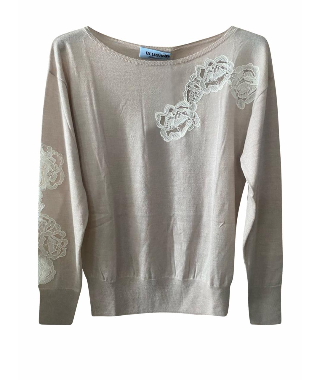 BLUGIRL Бежевый шерстяной джемпер / свитер, фото 1