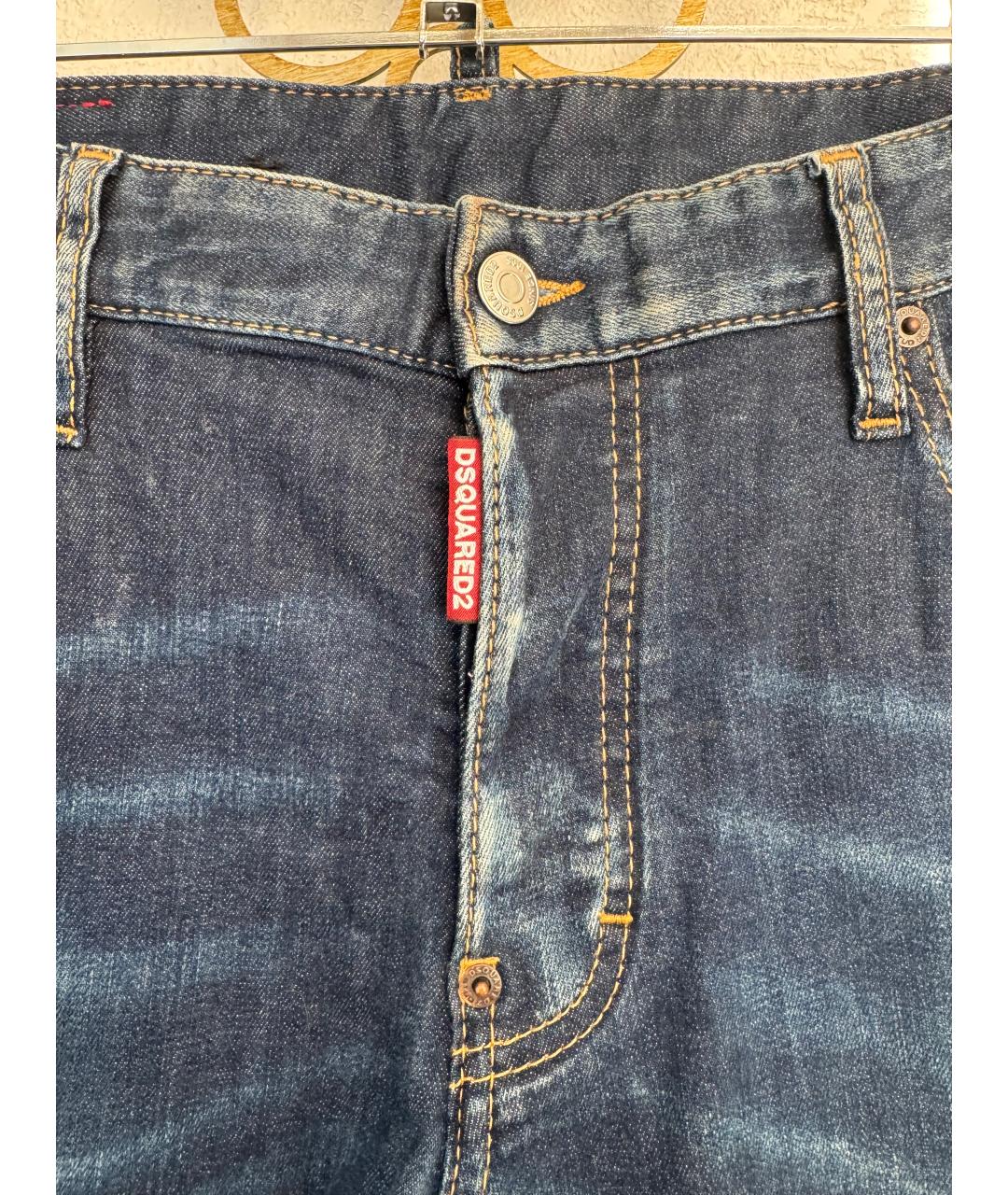 DSQUARED2 Синие хлопковые джинсы скинни, фото 4