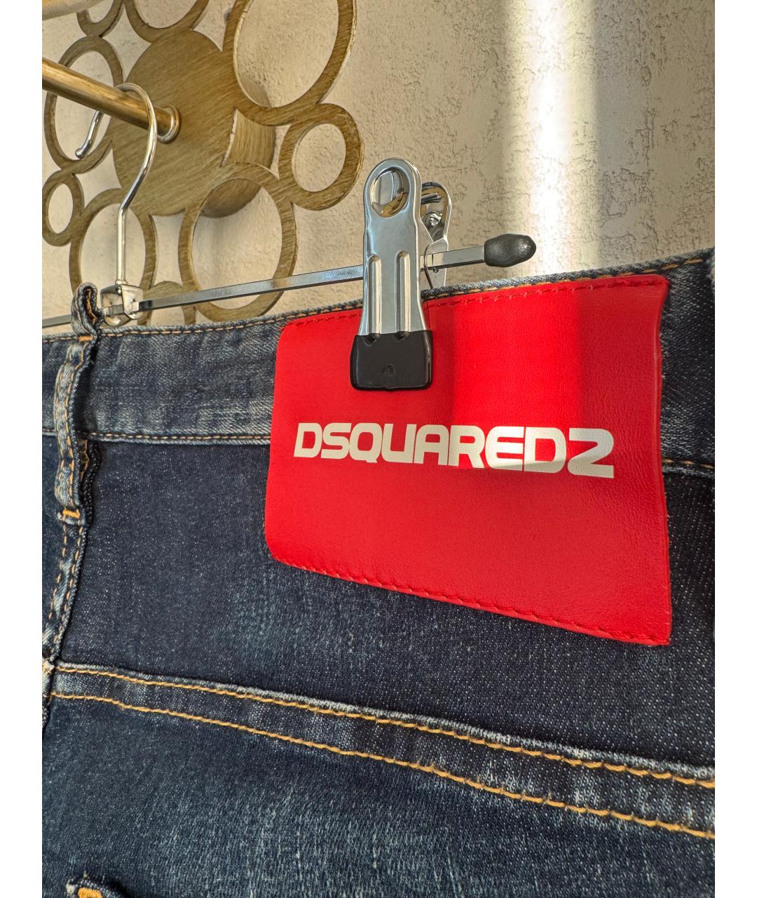 DSQUARED2 Синие хлопковые джинсы скинни, фото 3