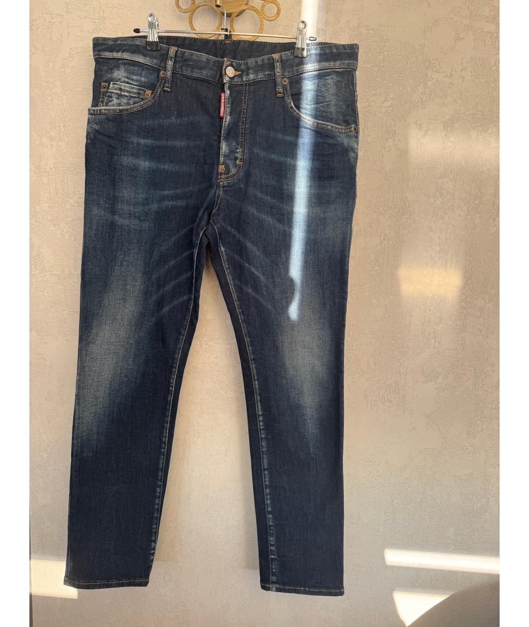 DSQUARED2 Синие хлопковые джинсы скинни, фото 8