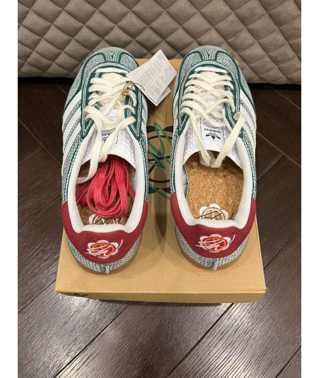 ADIDAS Зеленые текстильные низкие кроссовки / кеды, фото 2