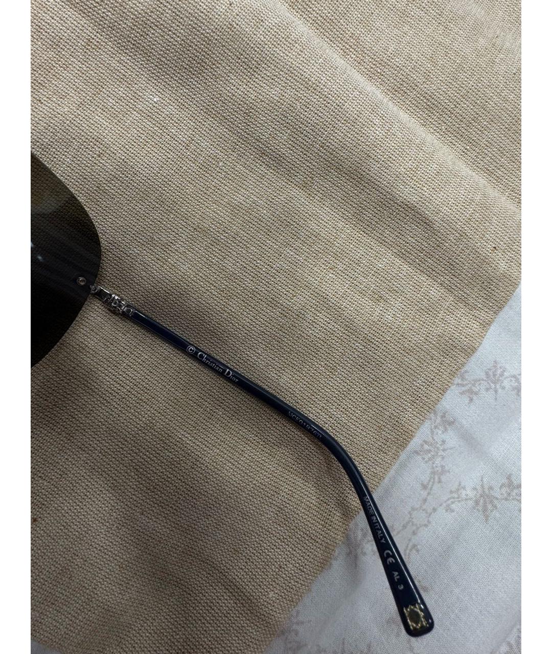 CHRISTIAN DIOR Черные пластиковые солнцезащитные очки, фото 2