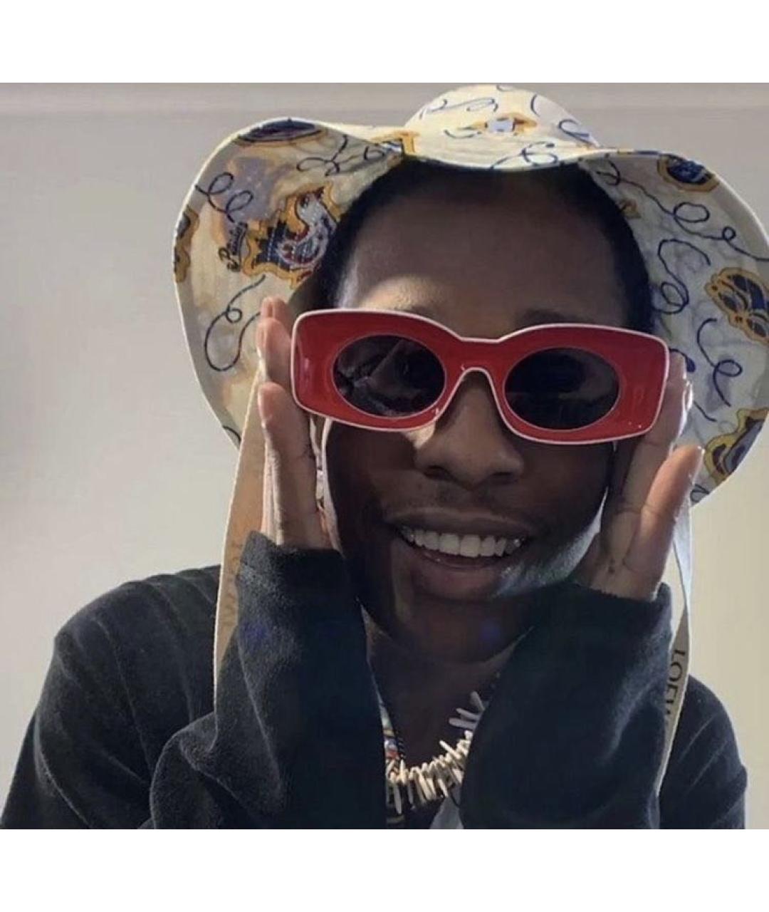 LOEWE Красные пластиковые солнцезащитные очки, фото 5