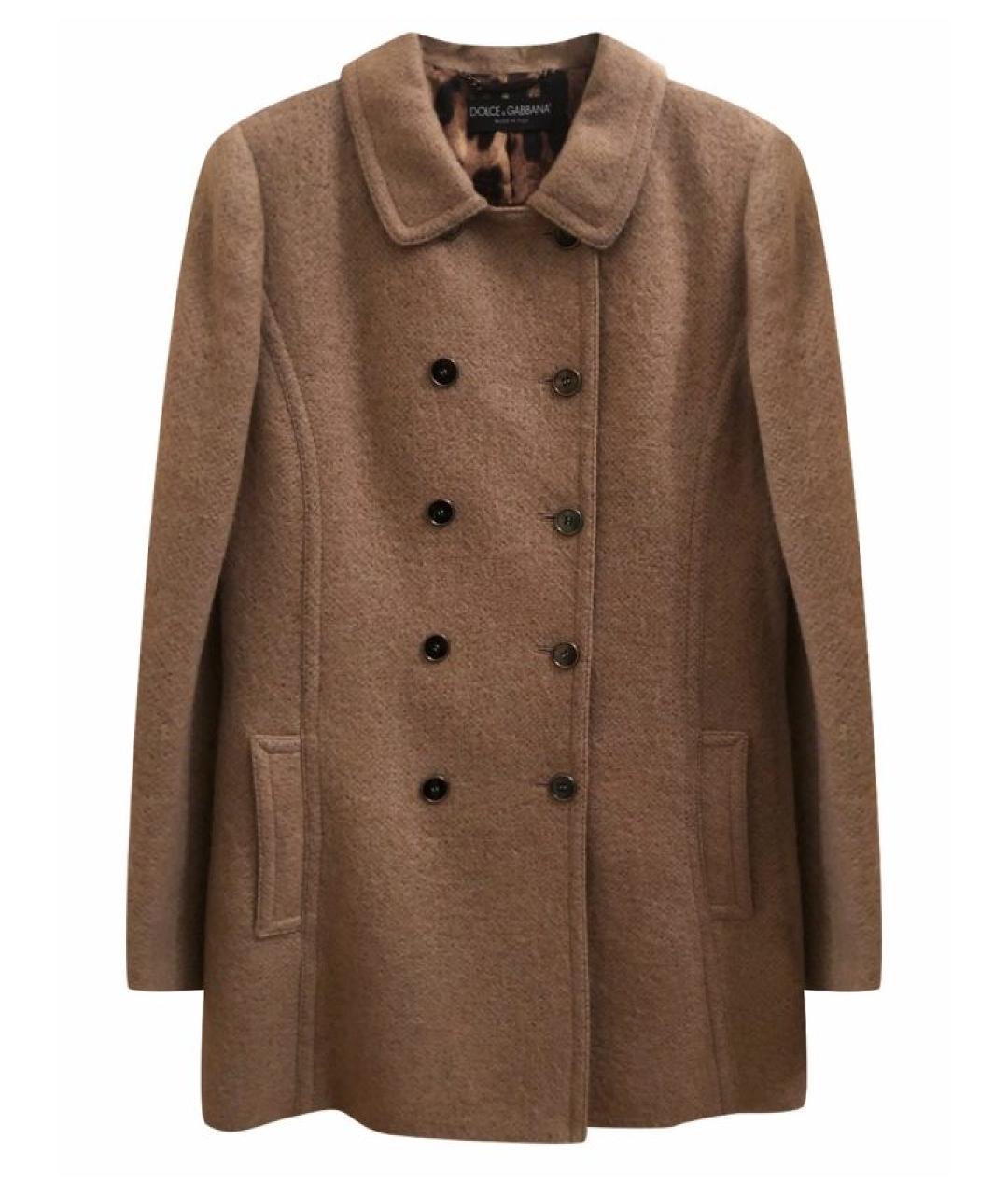 DOLCE&GABBANA Бежевое шерстяное пальто, фото 1