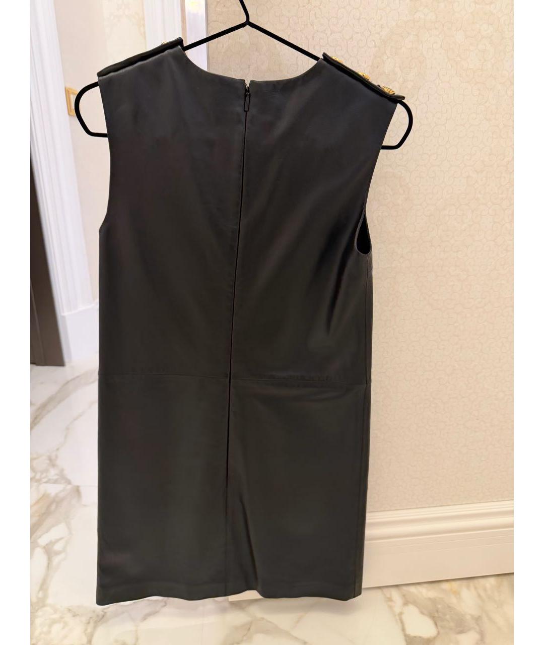 GUCCI Черный кожаный сарафан, фото 3