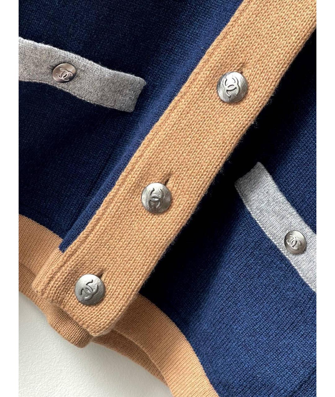 CHANEL Темно-синий кашемировый жакет/пиджак, фото 8