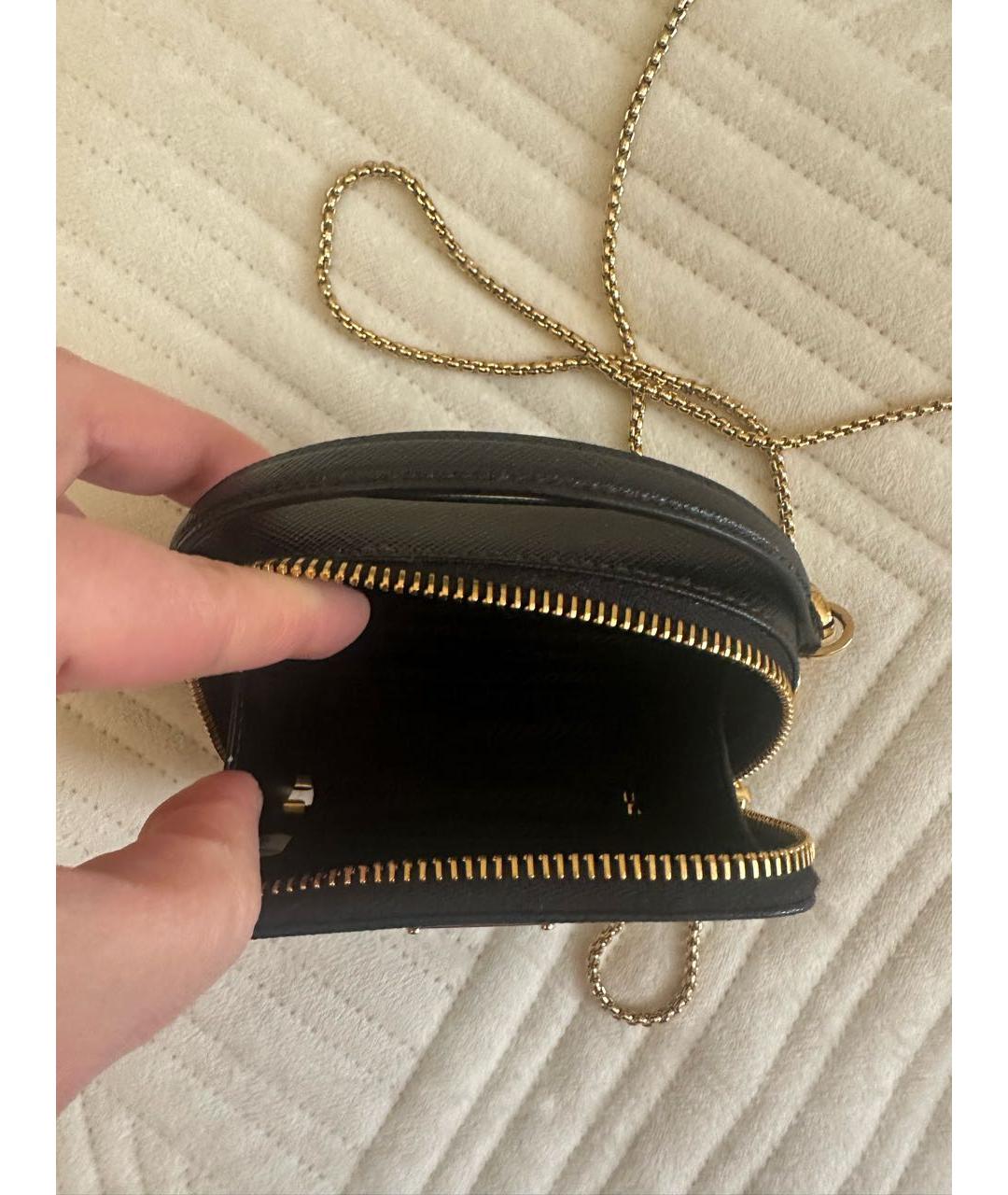 PRADA Черная кожаная сумка через плечо, фото 4